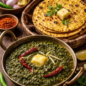 sarso ka saag and makki ki roti